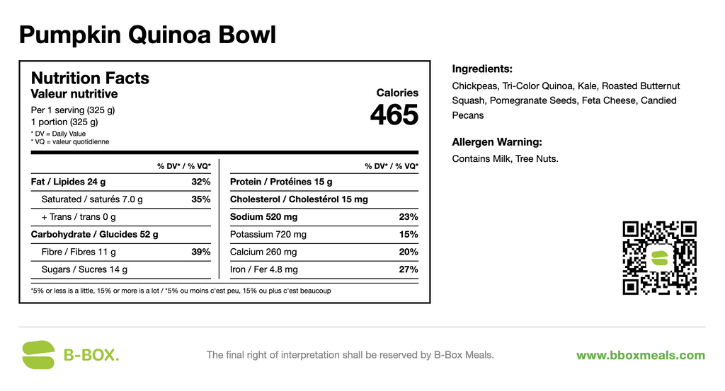 Pumpkin Quinoa Bowl (Vegetarian)