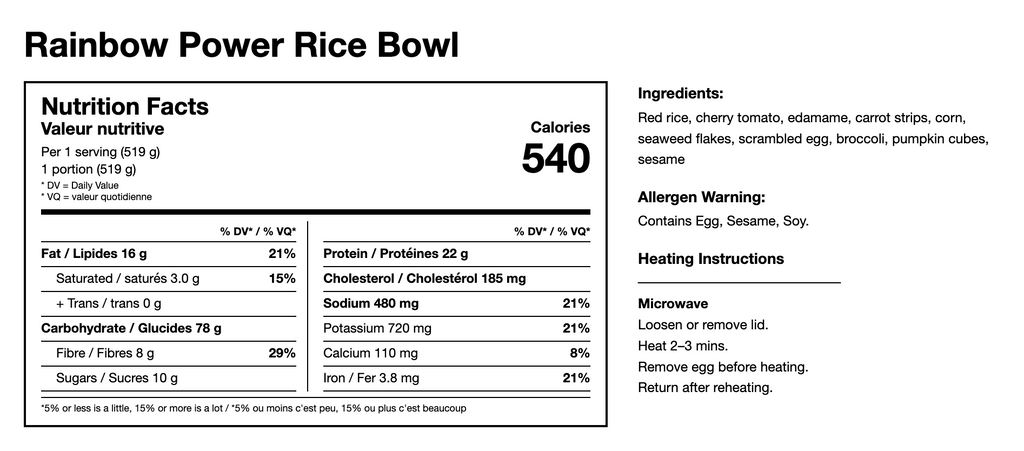 Rainbow Power Rice Bowl (Veg)