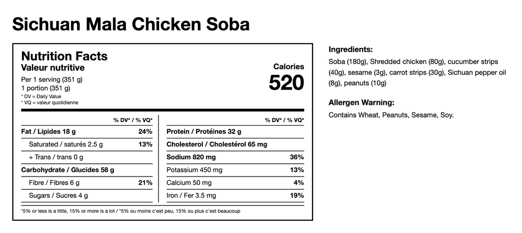 Sichuan Mala Chicken Soba