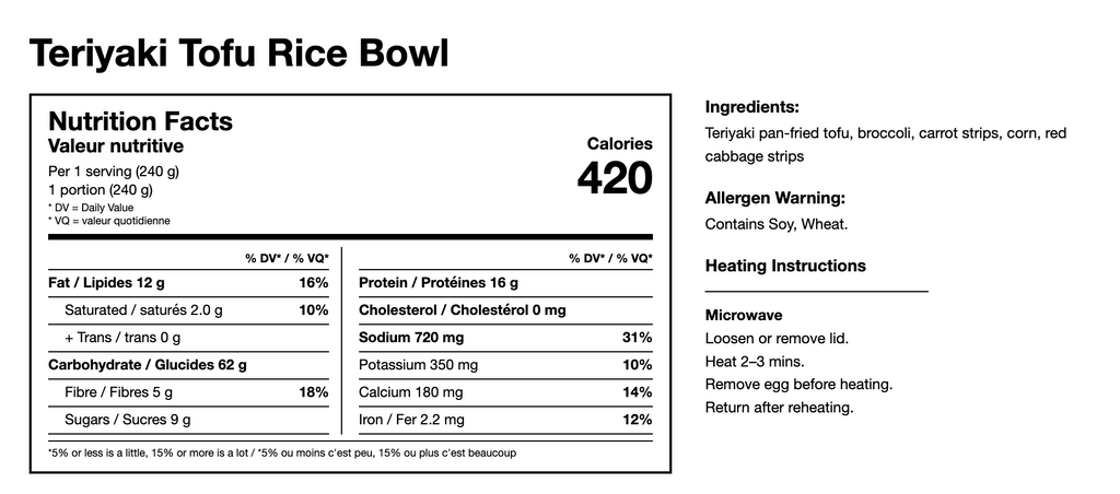 Teriyaki Tofu Rice Bowl (Vegetarian)