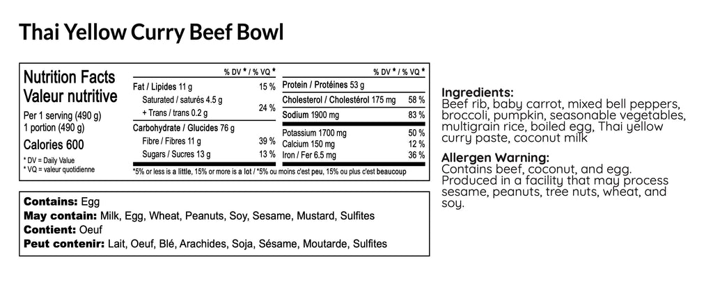 Thai Yellow Curry Beef Rice Box - B-BOX.