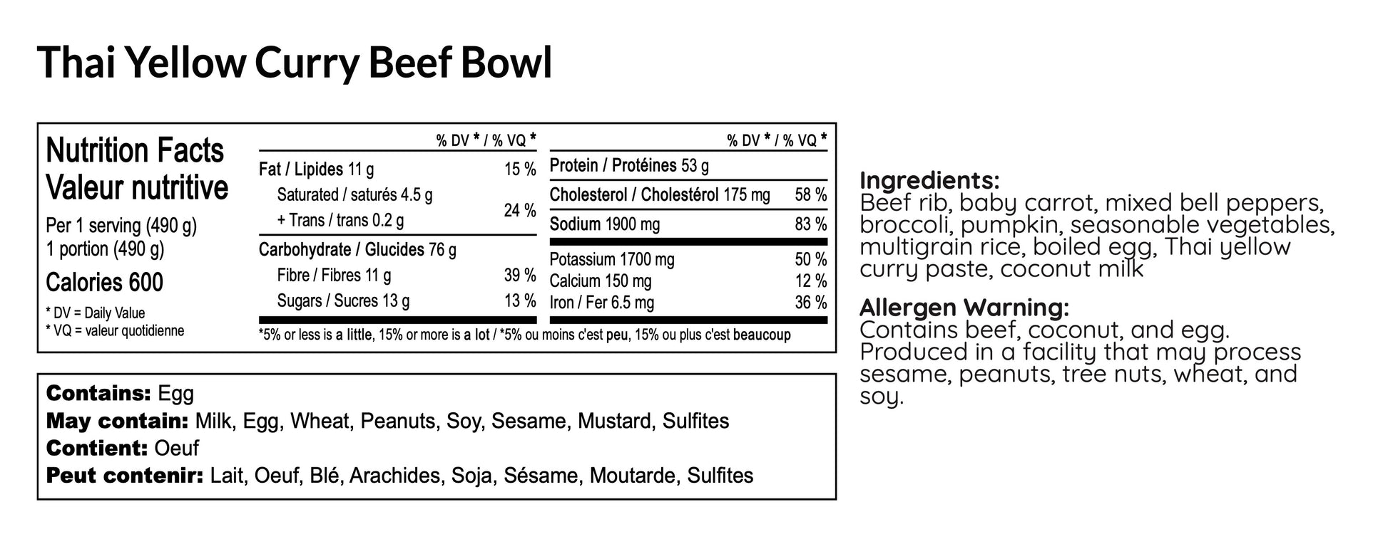 Thai Yellow Curry Beef Rice Box - B-BOX.