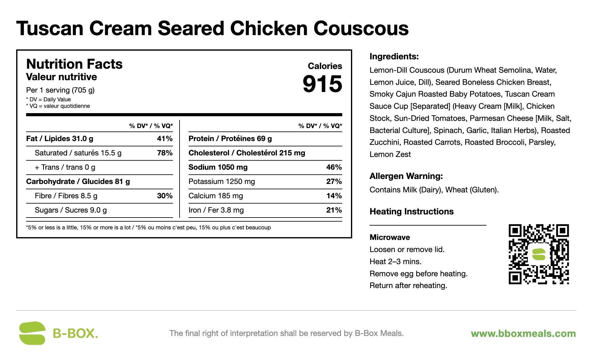 Tuscan Cream Chicken Couscous