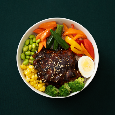 Yuzu Honey Teriyaki Chicken Rice Box with Vegetables