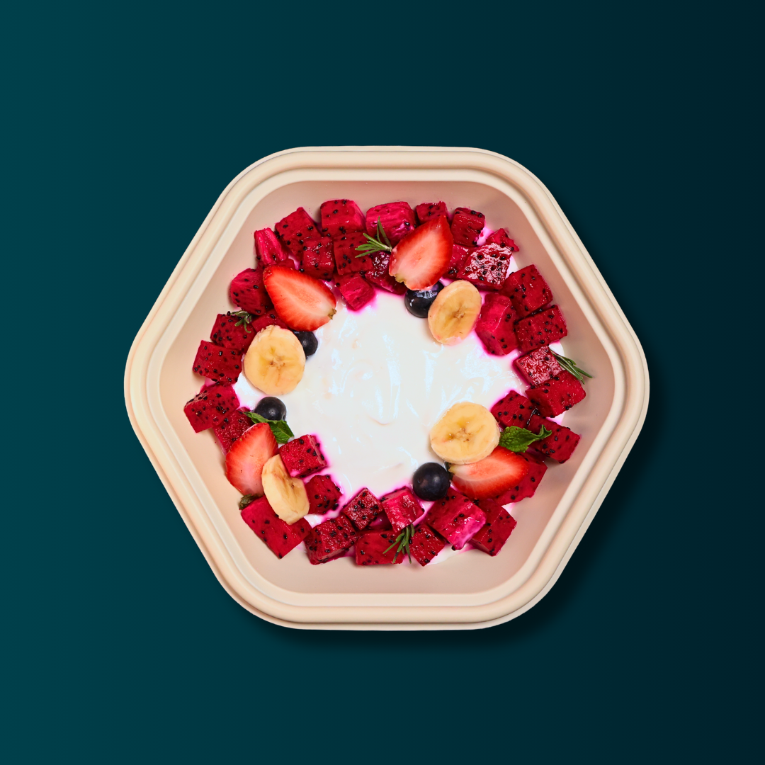 Red Dragon Fruit Oat & Chia Yogurt Bowl