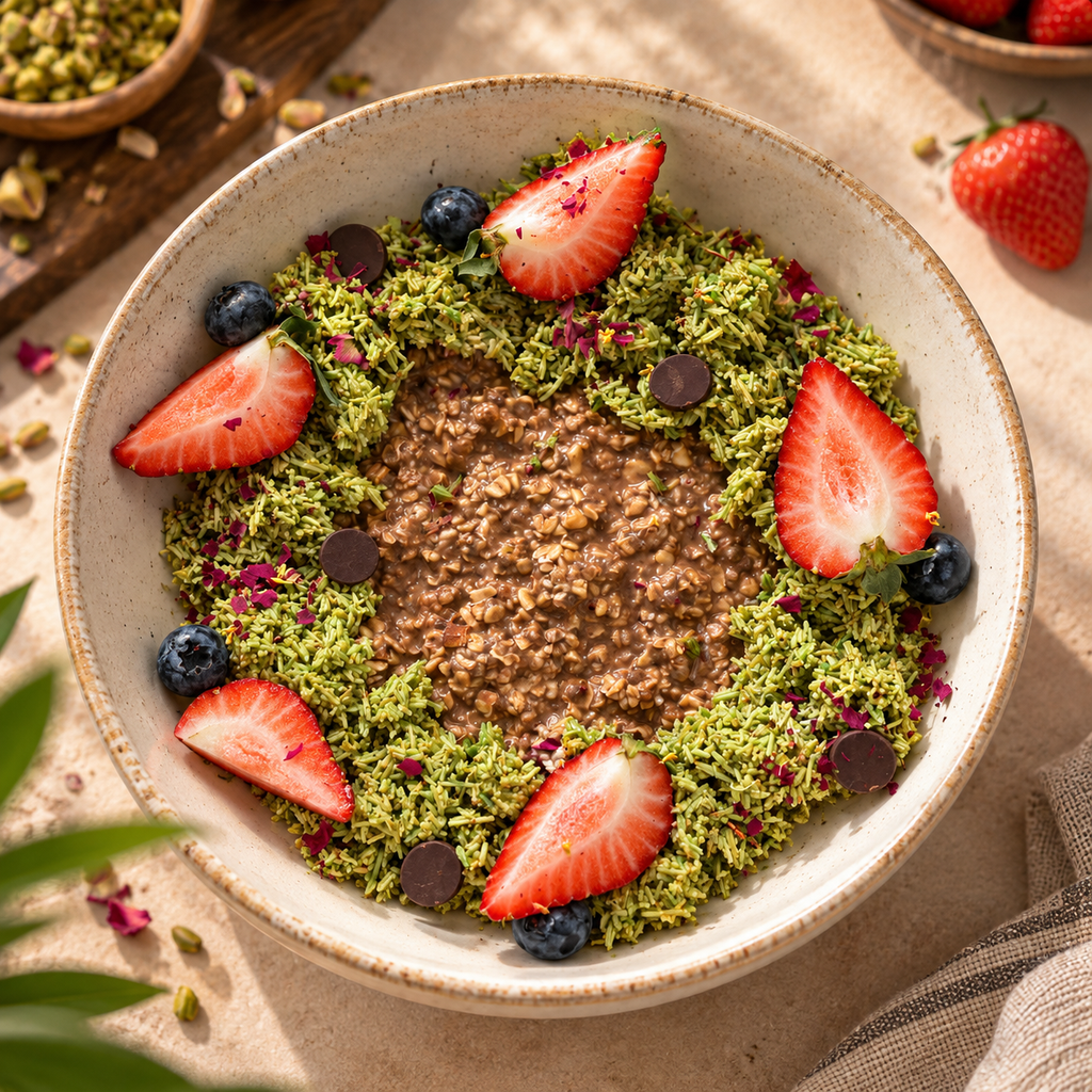Dubai Pistachio Chocolate Yogurt Bowl