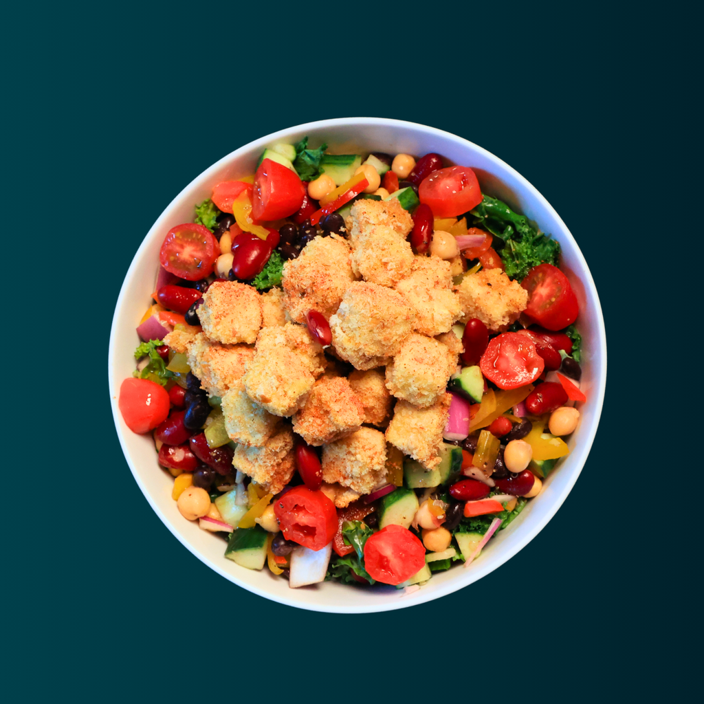 Roasted Tofu & Rainbow Bean Salad (Vegetarian)