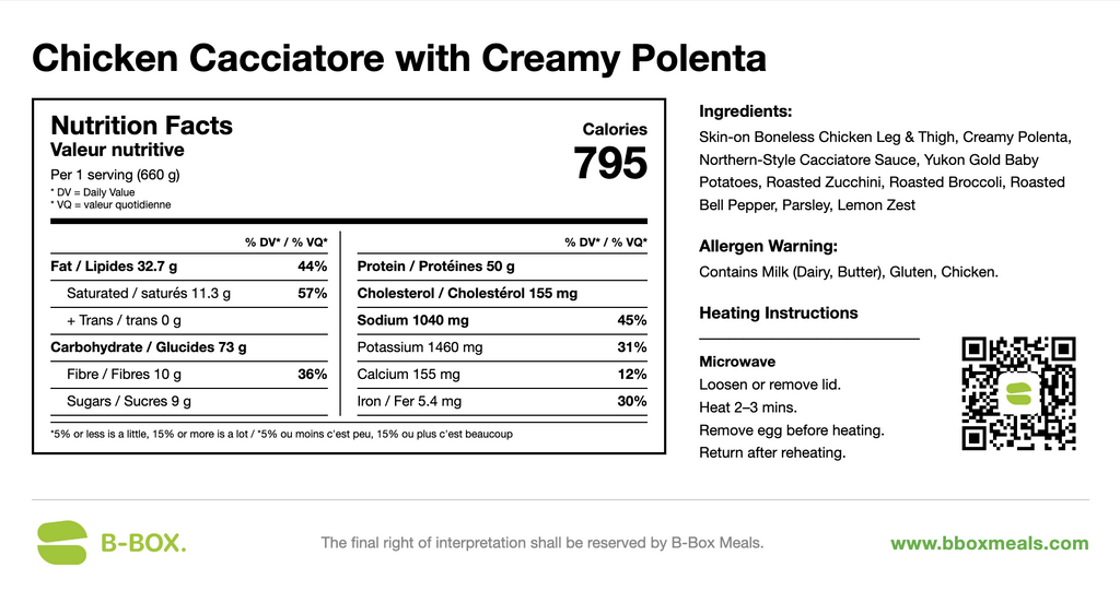 Chicken Cacciatore with Creamy Polenta