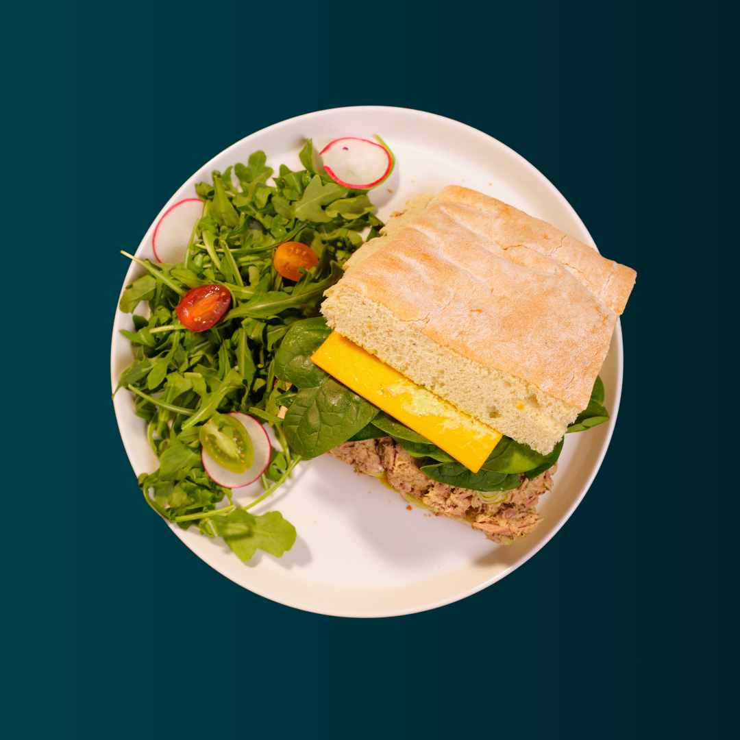 Pesto Tuna Melt Focaccia