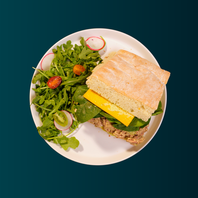 Pesto Tuna Melt Focaccia